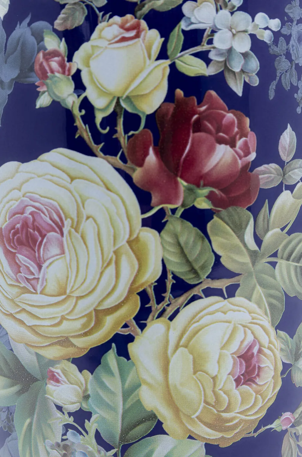 Wazony*KARE Design Wazon Dekoracyjny Rose Magic Ø14x27 Cm Niebieski