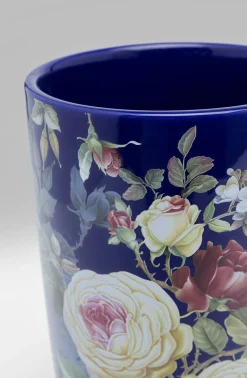 Wazony*KARE Design Wazon Dekoracyjny Rose Magic Ø14x27 Cm Niebieski