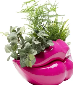 Wazony*KARE Design Wazon Dekoracyjny W Kształcie Ust Różowy 58x28 Cm