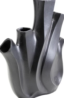 Wazony*KARE Design Wazon Do Salonu Czarny Z Aluminium 26x29 Cm