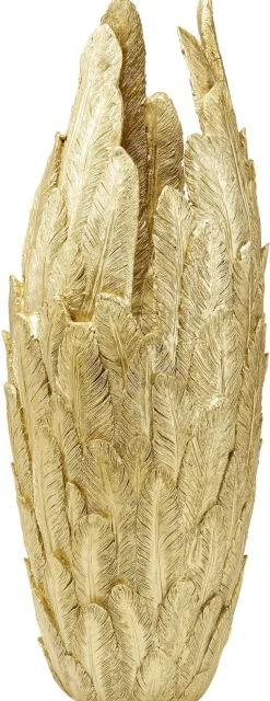 Wazony*KARE Design Wazon Feathers Ø35x91 Cm Złoty