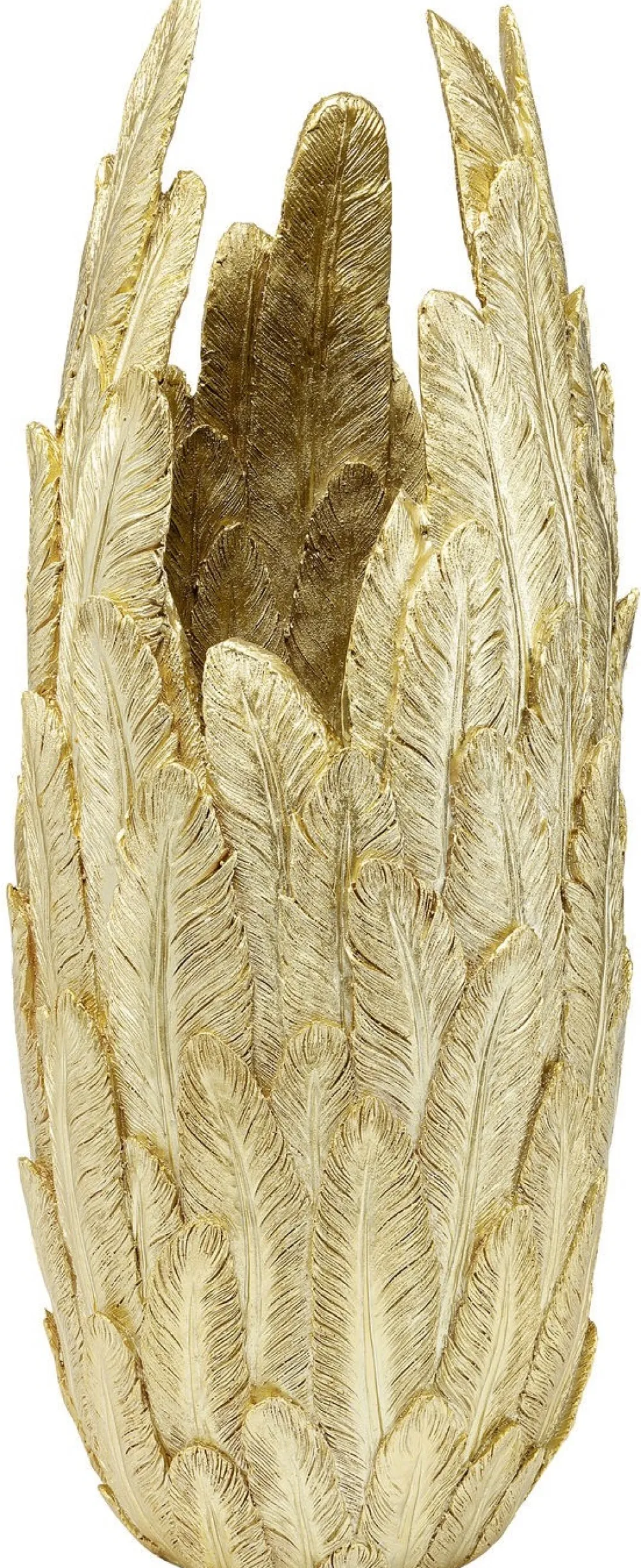 Wazony*KARE Design Wazon Feathers Ø34x80 Cm Złoty