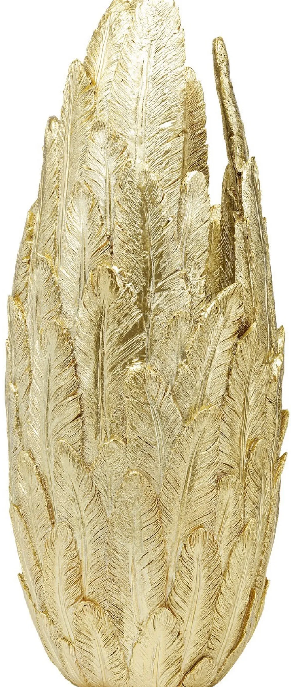 Wazony*KARE Design Wazon Feathers Ø34x80 Cm Złoty