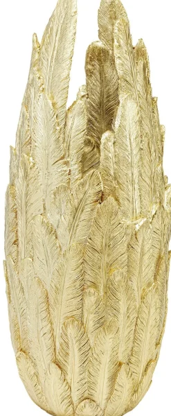 Wazony*KARE Design Wazon Feathers Ø34x80 Cm Złoty