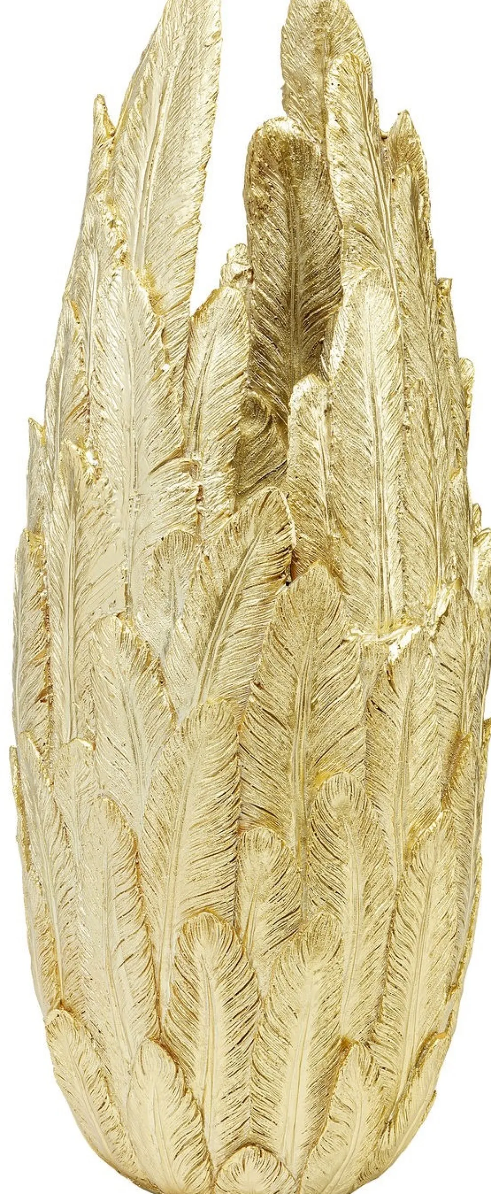 Wazony*KARE Design Wazon Feathers Ø34x80 Cm Złoty