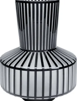 Wazony*KARE Design Wazon Roulette ∅25x31 Cm Biało-czarny