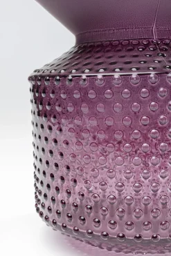 Wazony*KARE Design Wazon Szklany Różowy Ø18x36 Cm
