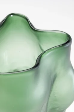 Wazony*KARE Design Wazon Szklany Zielony Do Salonu 36 Cm