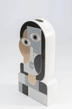 Wazony*KARE Design Wazon Twarz Abstrakcyjna 23x43 Cm Dolomit