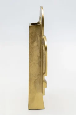 Wazony*KARE Design Wazon Z Aluminium W Kolorze Złotym Motyw Twarzy 20x36 Cm