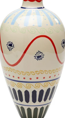 Wazony*KARE Design Wazon Z Ceramiki Boho Kolorowe Wzory Ø20x37 Cm