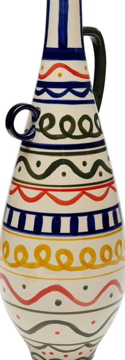 Wazony*KARE Design Wazon Z Ceramiki Boho Kolorowe Wzory Ø17x48 Cm