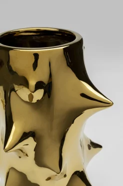 Wazony*KARE Design Wazon Z Ceramiki Złoty Glamour 25 Cm