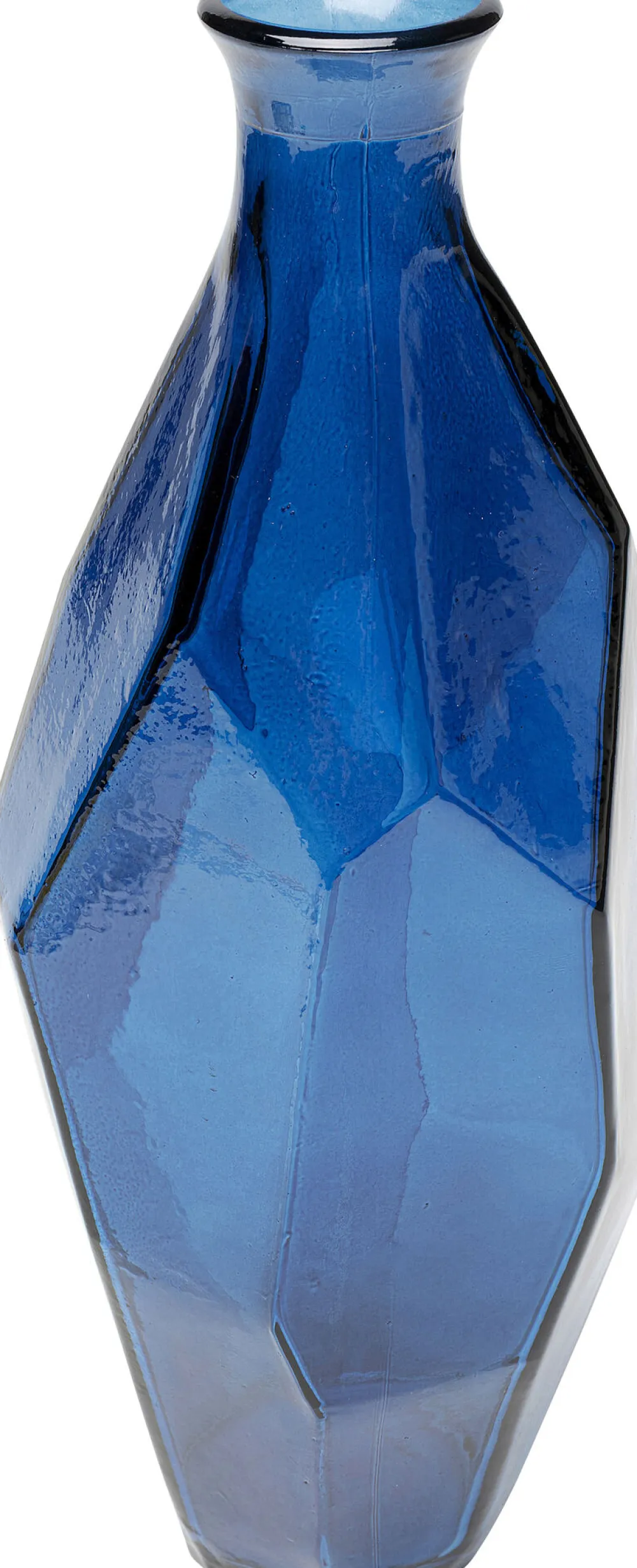 Wazony*KARE Design Wazon Ze Szkła Z Recyklingu Niebieski 13x31 Cm