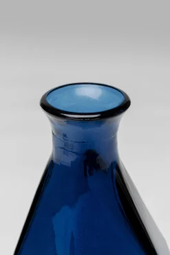 Wazony*KARE Design Wazon Ze Szkła Z Recyklingu Niebieski 13x31 Cm