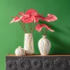 Wazony*KARE Design Wazon Z Kamionki Kolorowe Wzory Ręczne Wykonanie 20x30 Cm