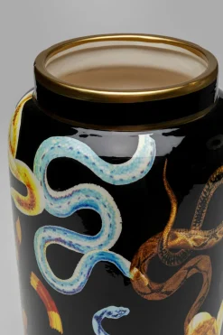Wazony*KARE Design Wazon Z Porcelany Motyw Węży Ø19x40 Cm