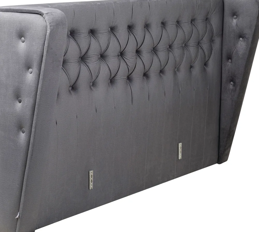 Łóżka*KARE Design Wezgłowie Benito Moon 210x115 Cm Szare