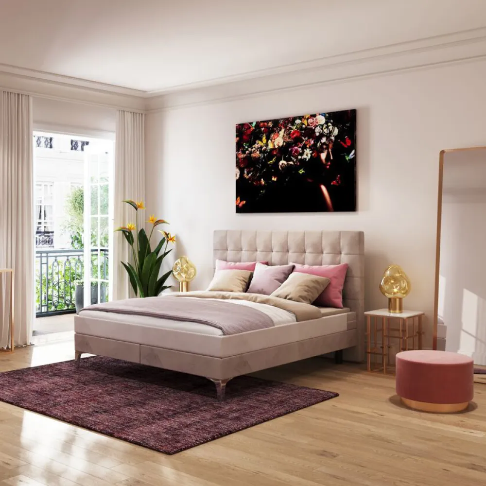 Łóżka*KARE Design Wezgłowie Benito Star 180x110 Cm Kremowe