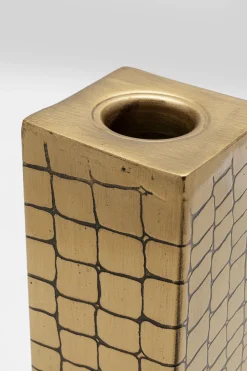 Świeczniki*KARE Design Świecznik Stalowy Złoty Na 1 świecę 25 Cm
