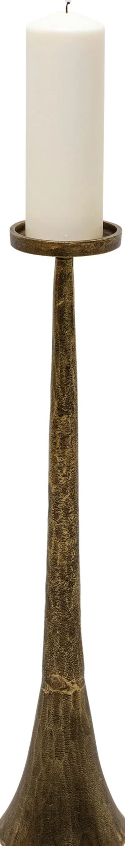 Świeczniki*KARE Design Świecznik Wysoki Tower Ø13x62 Cm Złoty Antyczny