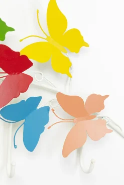 Wieszaki Ścienne*KARE Design Wieszak ścienny Colorful Butterflies 79x31 Cm Kolorowy