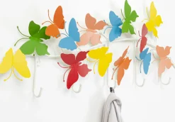 Wieszaki Ścienne*KARE Design Wieszak ścienny Colorful Butterflies 79x31 Cm Kolorowy
