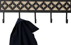 Wieszaki Ścienne*KARE Design Wieszak ścienny Czarno-naturalny Drewno I Stal 60x20 Cm