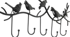 Wieszaki Ścienne*KARE Design Wieszak ścienny Czarny Stalowy Ptaki 71 Cm