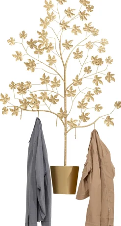 Wieszaki Ścienne*KARE Design Wieszak ścienny Leafline 93x158 Cm Złoty