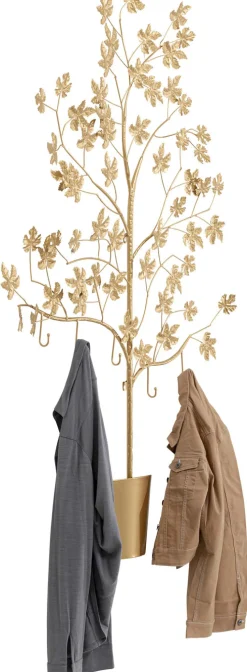 Wieszaki Ścienne*KARE Design Wieszak ścienny Leafline 93x158 Cm Złoty
