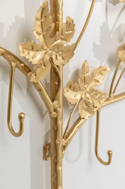 Wieszaki Ścienne*KARE Design Wieszak ścienny Leafline 93x158 Cm Złoty