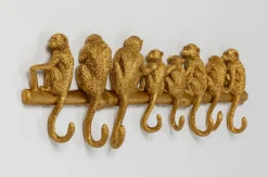 Wieszaki Ścienne*KARE Design Wieszak ścienny Monkey Hook 70x22 Cm Złoty