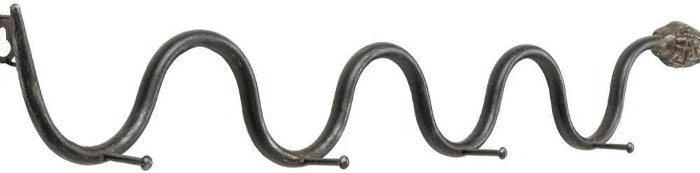 Wieszaki Ścienne*KARE Design Wieszak ścienny Snake 73x11 Cm Czarny