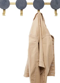 Wieszaki Ścienne*KARE Design Wieszak ścienny Z 4 Haczykami Szaro-złoty 55 Cm