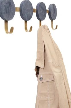 Wieszaki Ścienne*KARE Design Wieszak ścienny Z 4 Haczykami Szaro-złoty 55 Cm