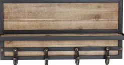 Wieszaki Ścienne*KARE Design Wieszak Cottage 61x31 Cm Czarny