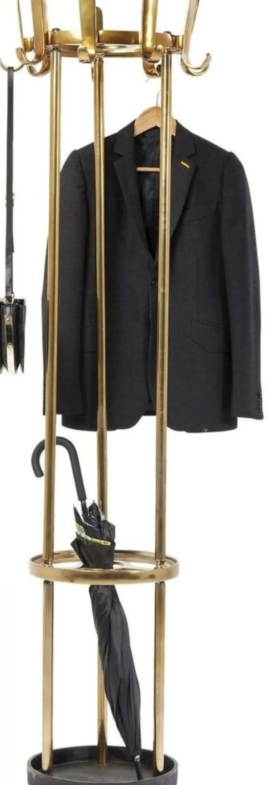 Wieszaki Stojące*KARE Design Wieszak Stojący Gala Ø50x187 Cm Złoty