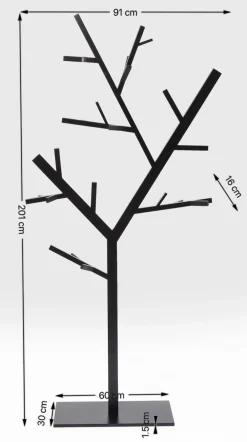 Wieszaki Stojące*KARE Design Wieszak Stojący Technical Tree 95x200 Cm Czarny