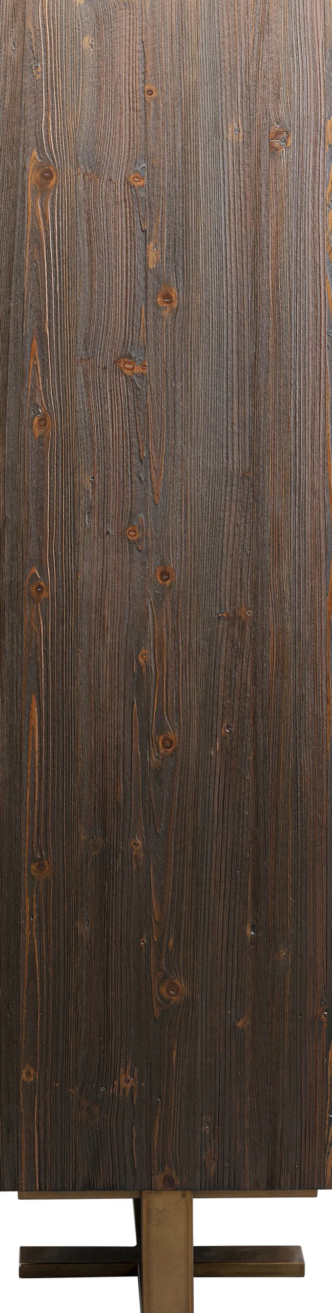 Witryny*KARE Design Witryna 2-drzwiowa Z Szufladą Drewno Jodłowe I Stal 80x170 Cm