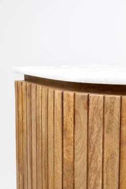 Witryny*KARE Design Witryna Grace 100x145 Cm Drewno Mango - Blat Marmur
