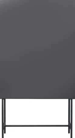 Witryny*KARE Design Witryna Loft Czarna Stalowa Front Szkło Ryflowane 90x170 Cm