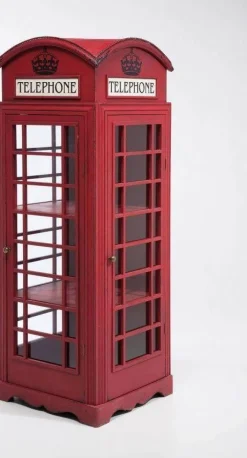Witryny*KARE Design Witryna London Telephone 140x53 Cm Czerwona
