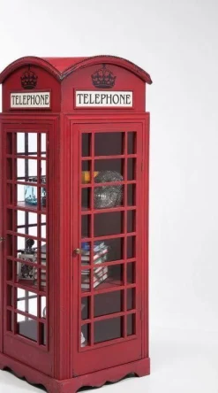 Witryny*KARE Design Witryna London Telephone 140x53 Cm Czerwona