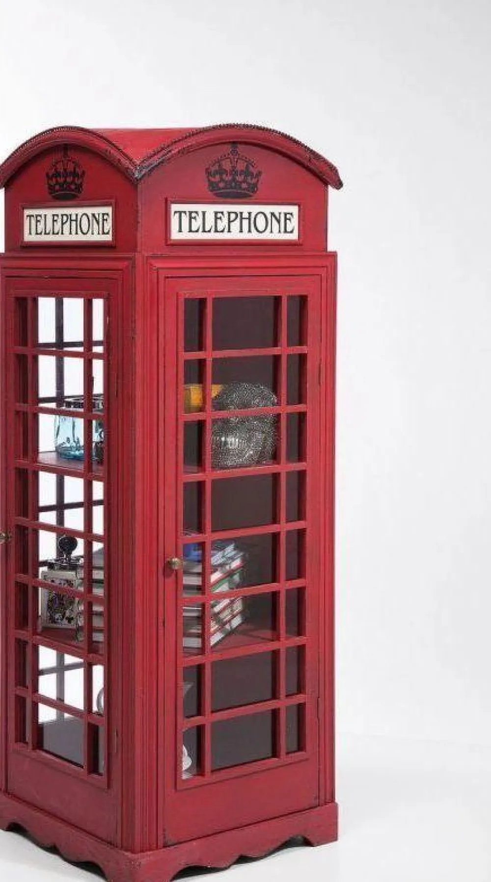 Witryny*KARE Design Witryna London Telephone 140x53 Cm Czerwona