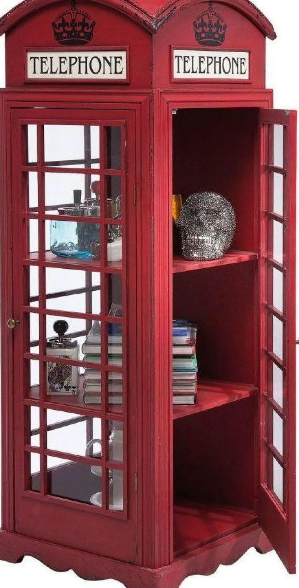 Witryny*KARE Design Witryna London Telephone 140x53 Cm Czerwona