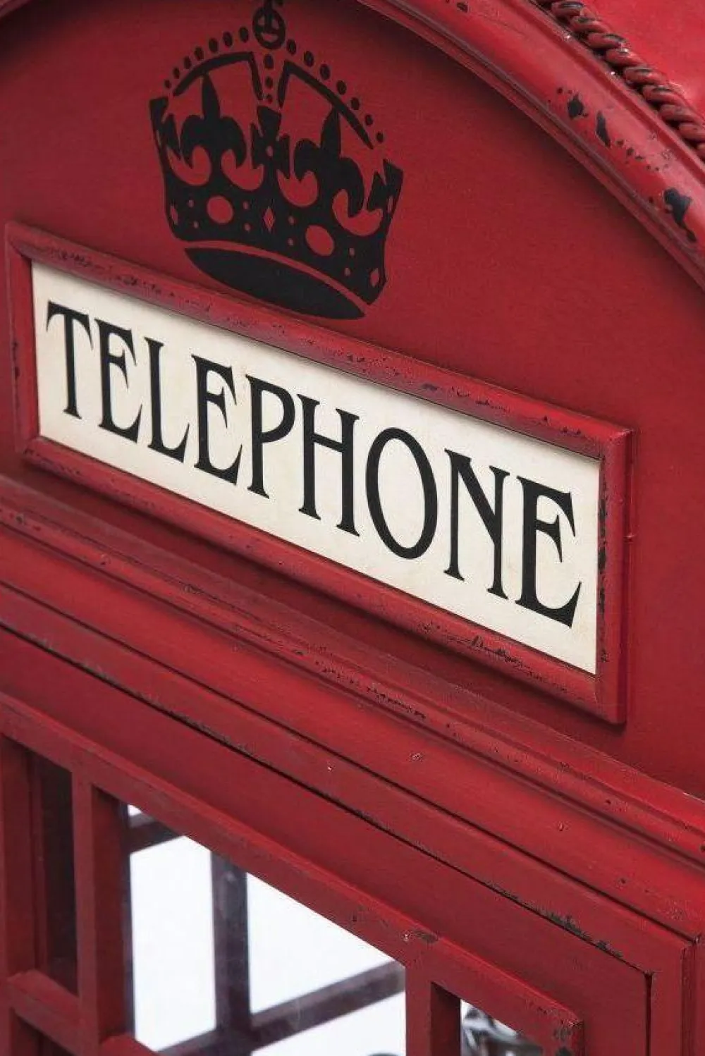 Witryny*KARE Design Witryna London Telephone 140x53 Cm Czerwona