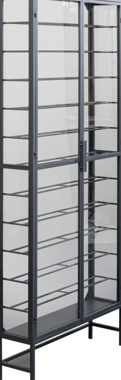 Witryny*KARE Design Witryna Na Wina Loft 2-drzwiowa Stal I Szkło 75x180 Cm