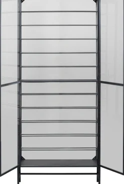 Witryny*KARE Design Witryna Na Wina Loft 2-drzwiowa Stal I Szkło 75x180 Cm