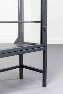Witryny*KARE Design Witryna Na Wina Loft 2-drzwiowa Stal I Szkło 75x180 Cm